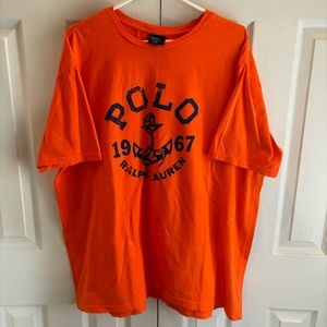Polo Ralph Lauren Short Sleeve T-Shirt Men's X-Large Vintage Orange Navy